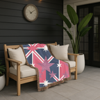 Cool Britannia Throw — 1990s Union Jack & Star Woven Blanket