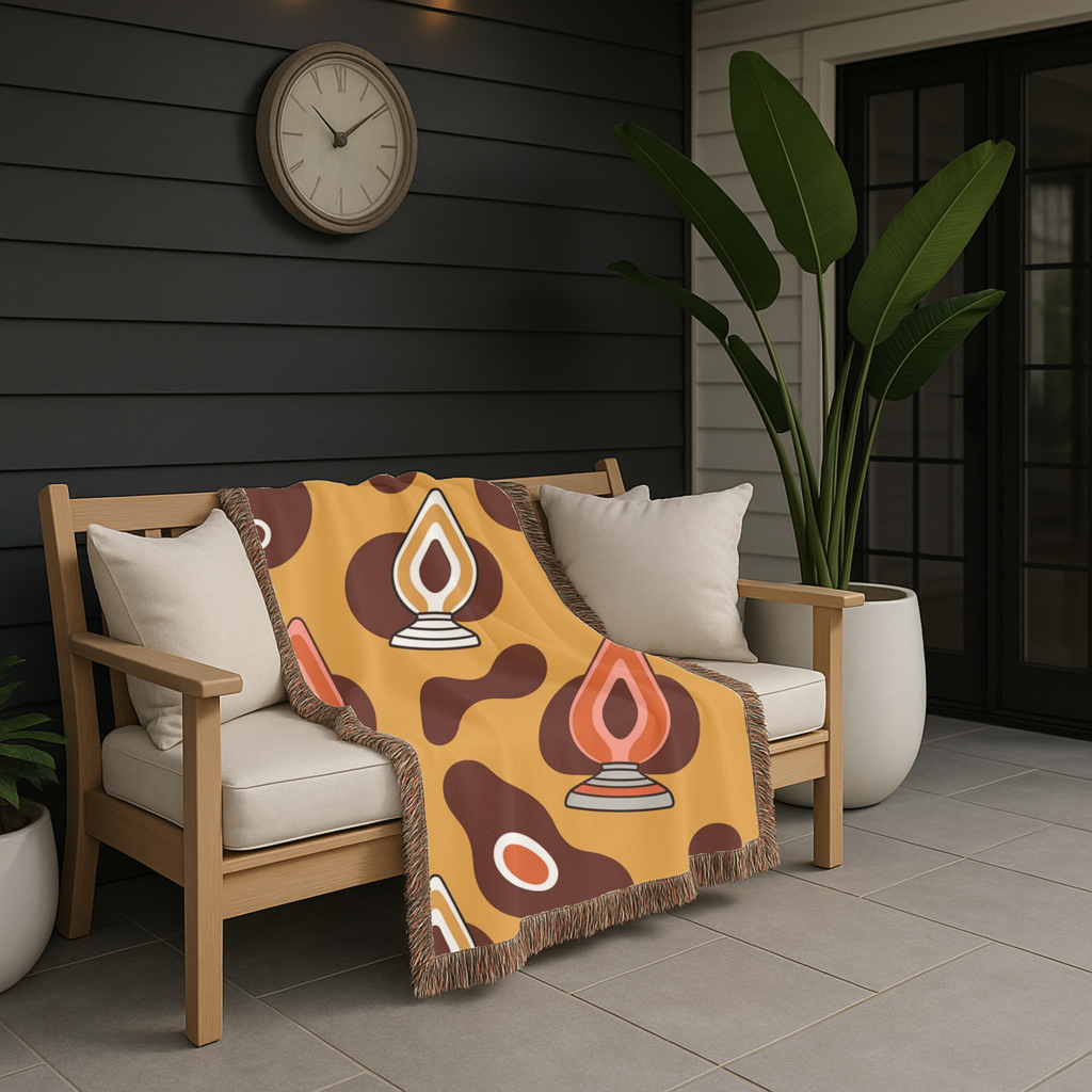 Lava Lamp Throw — 1970s Groovy Icon Woven Blanket