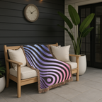 Gravity Throw — 2000s Y2K Psychedelic Wave Woven Blanket