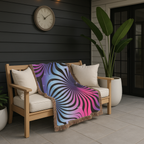 Supernova Throw — 2000s Y2K Stripe Sunburst Woven Blanket