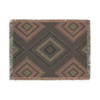 Neon Tribe Throw — 1990s Teal & Purple Geometric Woven Blanket