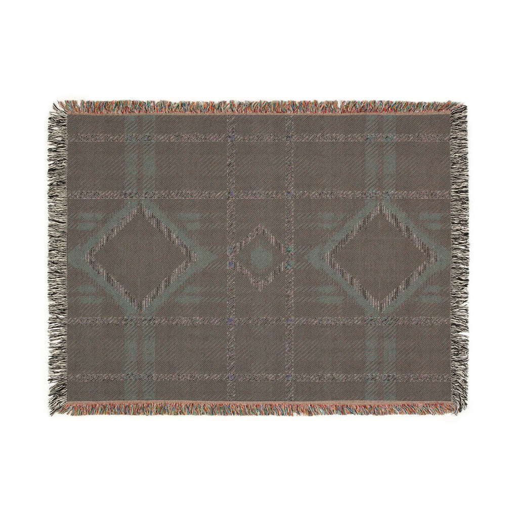 Heritage Throw — 1990s Diamond Tartan Woven Blanket