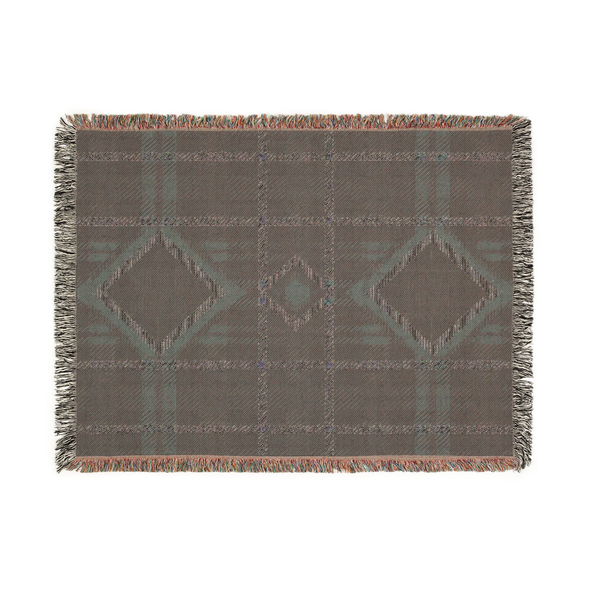 Heritage Throw — 1990s Diamond Tartan Woven Blanket