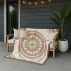 Dreamcatcher Throw — 1970s Bohemian Circle Woven Blanket