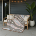 Cosmos Throw — 2000s Y2K Pastel Galaxy Woven Blanket
