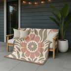 🌺  Folk Garden Throw — 1970s Botanical Folk Woven Blanket