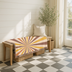 Sunray Throw — 1970s Starburst Ray Woven Blanket