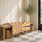 Sunray Throw — 1970s Starburst Ray Woven Blanket