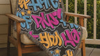 Graffiti Throw — 2000s Hip Hop Street Art Woven Blanket
