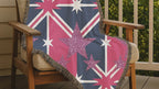 Cool Britannia Throw — 1990s Union Jack & Star Woven Blanket