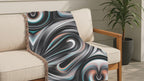 Mercury Throw — 2000s Y2K Chrome & Iridescent Woven Blanket