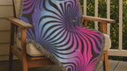 Supernova Throw — 2000s Y2K Stripe Sunburst Woven Blanket